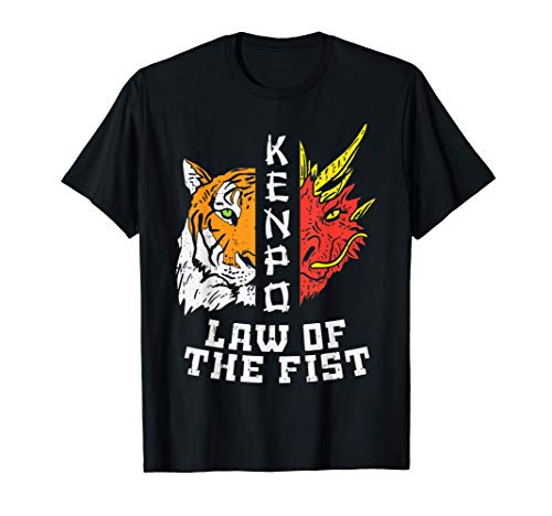 Kenpo Law Of Fist Tiger Dragon Kempo Karate Men Women Gift Maglietta