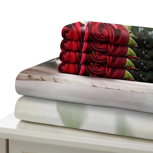 Composition florale romantique en parure de lit single, cadeau idéal couples - 7