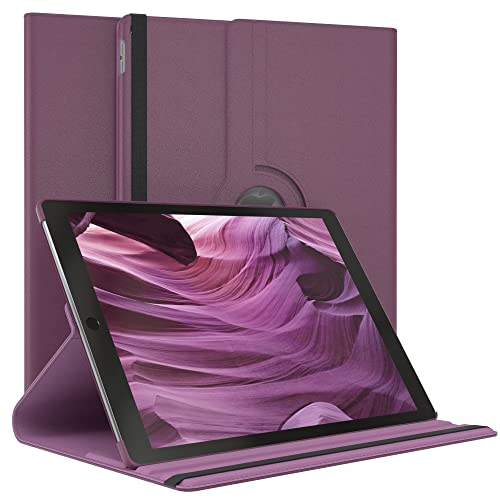 EAZY CASE - Tablet Hülle für iPad Pro 12,9" 2 Generation Schutzhülle 12.9 Zoll Smart Cover Tablet Case Rotationcase zum Aufstellen Klapphülle 360° drehbar mit Standfunktion Tasche Kunstleder Lila
