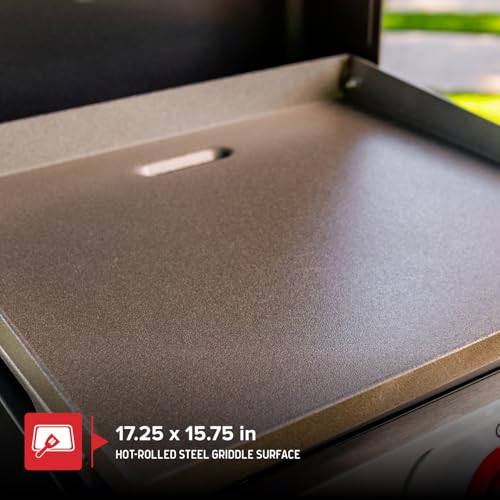 Nexgrill Daytona 1-Burner Portable Gas Griddle with Built-In Lid, 12,000 BTUs, 271 SQ In Cooking Space, Small Tabletop Propane Griddle for Outdoor Cooking, Camping, BBQs, and Parties - 820-0081