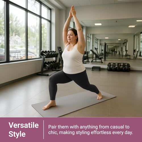 image for SATINA High Waisted Leggings for Women - Capri, Full Length, Fleece an