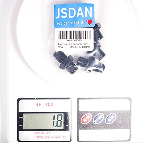 Jsdan 4L60E 6 An X 1/4Nps Transmission Cooler Adapter Fittings Front And Rear -Aod Th350 Th400 700R4 200-4R Tr6060 4R100 4R70W C5 Aluminum 551114 (Pack Of 4) #TOP4