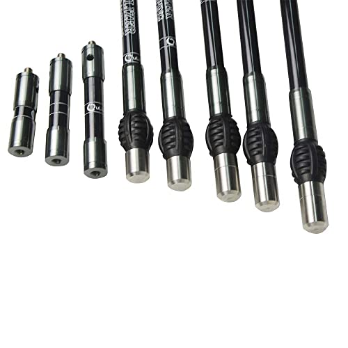 Ameyxgs Balance Bar Stabilizer 3/4/5/10/12/26/28/30 Inch Carbon Fiber Bow Stabilizer Extension Pole Rod Bow Stabilizer Weight Silencer Damping For Recurve Bow And Compound Bow (Gray, 10 Inch) #TOP3