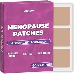Menopause Relief Patches (Pack of 60) – 100% Natural Patch – with Biotin, D, Turmeric Curcumin, B12 – Enhanced Formula