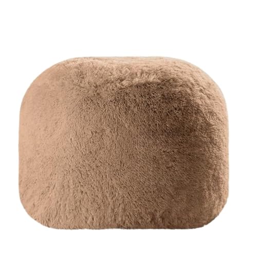 BFLCWSTD Fundas para pufs Funda de puf Piel sintética Gigante sin Relleno en el Interior(Khaki,150x65cm-cover)