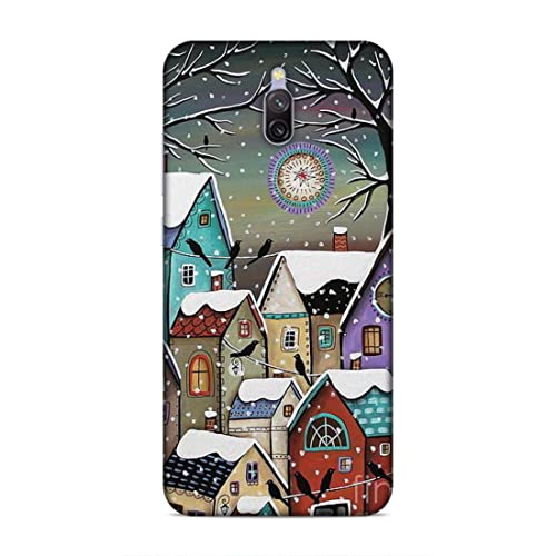 Image of Printed Mobile Back Hard Case Cover for Xiaomi Redmi 8A Dual | Snowfall, Houses, Animated, Home Sweet Home -2186