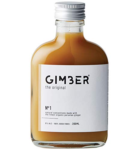 GIMBER Biologisches Ingwerkonzentrat 200 ml | Alkoholfreies Bio-Getränk aus Ingwer, Zitrone und Kräutern | Premium Ingwer Essenz Cover
