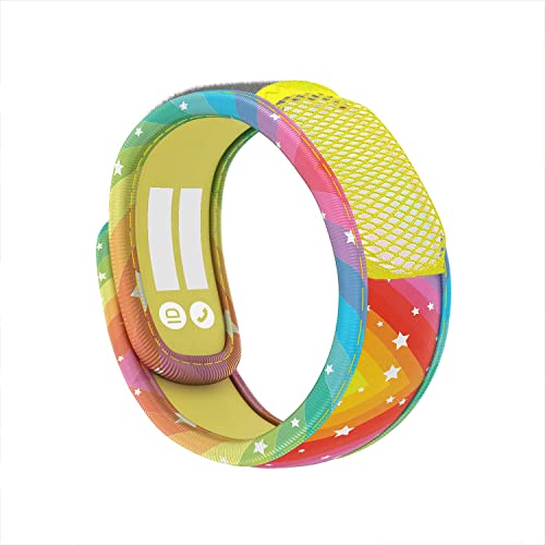 PARA'KITO Bug & Mosquito Bracelets for Kids | Mosquito Spray Alternative | Waterproof, Outdoor Insect Wristband w/Natural Essential Oils | Hiking, Trekking & Camping Accessories (Rainbow)