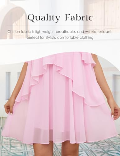 Image of DRESSTELLS Women's Cocktail Ruffle Tiered Dresses, Formal Wedding Guest Holiday Party Halter Mini Dress