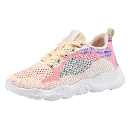 Zapatillas de deporte de mujer ortopédicas zapatillas de deporte Patchwork Ligero Jogging Zapatos de correr Tendencias Fitness Sneakers Cómodo Casual, rosa, 34 EU