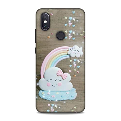 Image of Printed Mobile Back Hard Case Cover for Redmi Note 5 Pro | Smiley Cloud, Colourful Heart, Clay Art rainbow-2179