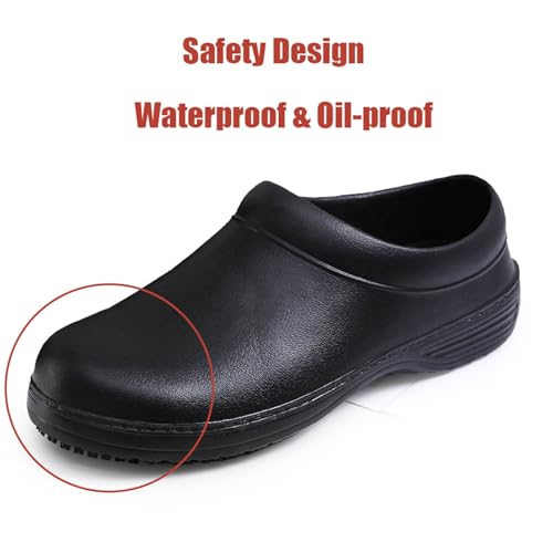SECHRITE Chef Shoes Women Men Slip Resistant Garden Work Kitchen Shoes Waterproof Non Slip Nursing Clogs Food Service Shoe - Image 4