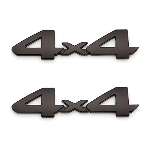 Image of 2Pcs 4x4 Emblems 3D Decal Sticker Nameplate Badge Replatement for Grand Cherokee Wrangler Compass Ram 1500 2500 3500 (Black)