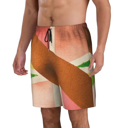 Men's Beach Shorts Abstract Painting Mens Swim Trunks Board Shorts with Pockets Swimwear Bathing Suits2