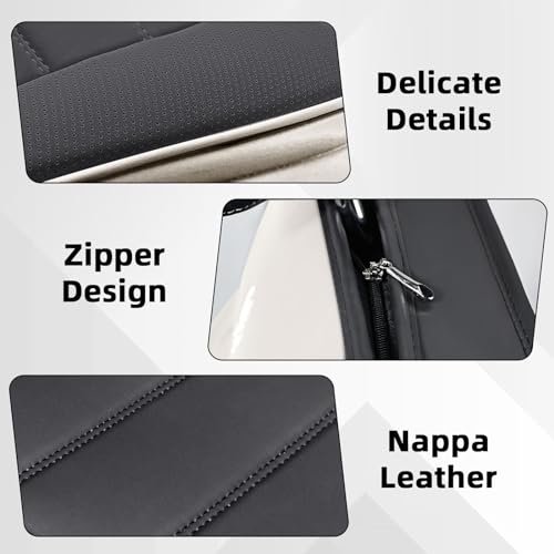 Image of Car Seat Cover Fit for Nissan 370Z 2009-2021,Compatible Airbag Non-Slip Waterproof Seat Covers, Car Seat Protector Premium Interior (Standard 2 Seats,Gray White)