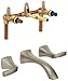 Moen T6906BN-9700 Voss Two-Handle Wall Mount Bathroom Faucet with Valve, Brushed Nickel
