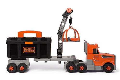 Smoby - Black+Decker - Camion Bricolo 2 en 1 - Jouet Bricolage Enfant - Transportable - 60 Accessoires - 360175