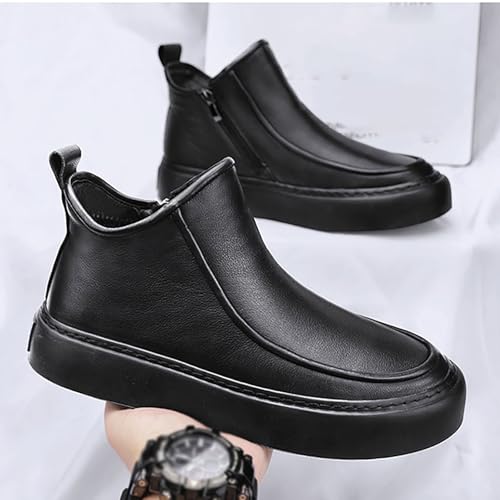Men's Leather Dress Shoes Casual Business Commute Waterproof Warm Lined Oxford Shoes for Men - Comfortable Stylish Versatile for Office & Casual Wear4