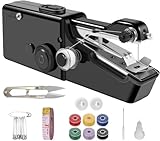 Handheld Sewing Machine, Portable & Cordless Mini Sewing Machine for Beginners - Electric Fast Stitching, DIY Fabric Clothes Repair Kit, Home Travel Mending Machine with Accessories (Black)