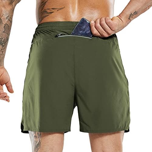 MIER Men's Running Shorts 7" Quick Dry Gym Athletic Workout Shorts with Zipper Pockets - Image 2