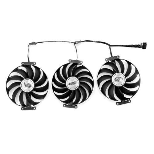 SISS Grafikkartenlüfter 95mm T129215SU / CF1010U12S / CF1010U12D für ASUS ROG Strix GeForce RTX 3080 Ti,RTX 3070/3070 Ti 3090 RX 6900 XT 6700 XT 6800 (Set, 3Stk. Pack)