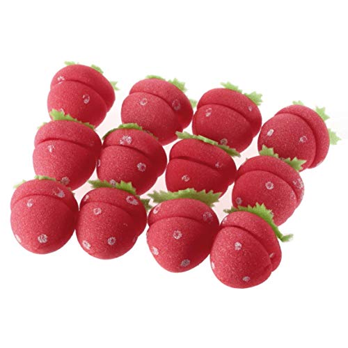 Preisvergleich Produktbild 12x Strawberry Balls Haarpflege Weiche Schwammrollen Lockenwickler Schöne DIY Werkzeug