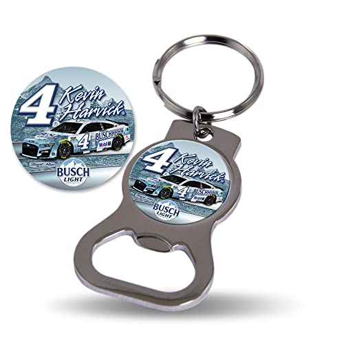 Kevin Harvick No.4 2024 Team Logo NASCAR Metal Bottle Opener W/Key Ring –Lightweight but Durable to Last –Ideal for Parties, Tailgating, Beach or Pool –Great Pocket Size Gift for Dad, Mom or Any Fan