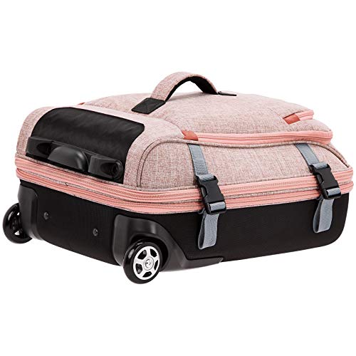 Amazon Basics Rolling Travel Duffel Bag Luggage with Wheels, Small, Salmon