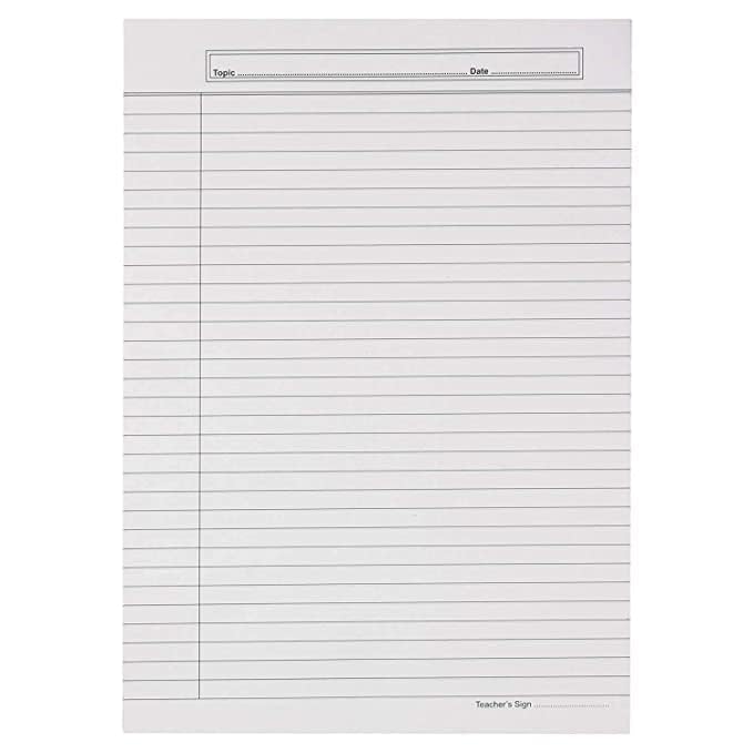 SEJASCOLLECTIONS | Pack of 40 Sheets | A3 Size, White, One Side Ruled ...