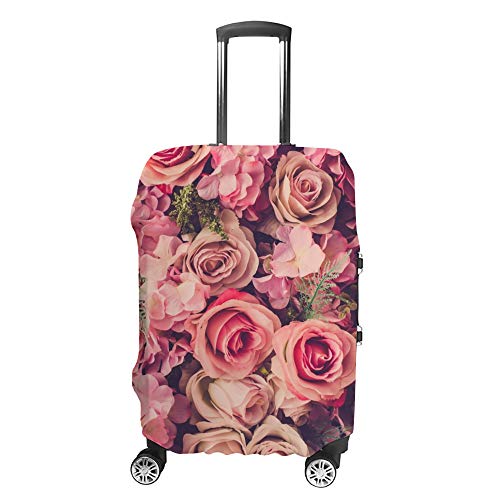 Housse de protection pour bagage rose pour voyager sereinement en avion ou train