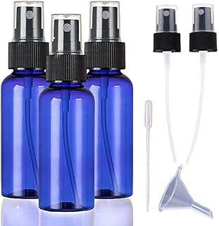 Spray bottles,3 PCS Small Refillable Containers Set Clear Empty Fine Mist Mini Travel Bottle Suit for Travel,Perfume Cosmetic,Make-up,Hair Spray and other Liquids- 50ML