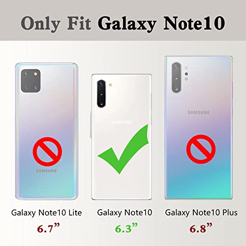 Image of for Note 10 case Case,Galaxy Note 10 case for Women Gradual Change Glitter Crystal Soft TPU Stylish Butterfly Floral Heart Clear Protective Cover with Strap for Samsung Galaxy Note 10 (Blue)