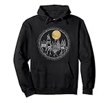 Harry Potter Hogwarts Full Moon Line Art Pullover Hoodie