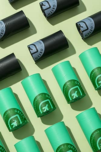 Green Maker 30% Dicker Biologisch abbaubare Hundekotbeutel 360 Beutel Hundekotbeutel aus Maisstärke (Grün)