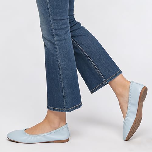 Image of LM Women's Ballet Flats Round Toe Slip On Flats Shoes Casual Dress Shoes Foldable Portable Travel Ballet Flat