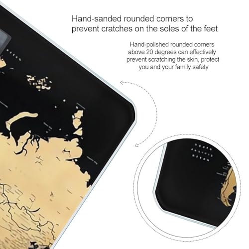 Báscula Digital de Vidrio Templado con Mapa Mundo miniatura 4
