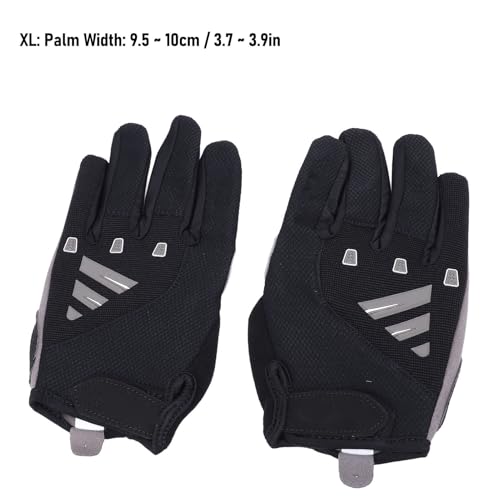Luvas de ciclismo de dedo completo Choque absorvendo tela de toque anti -deslizamento tamanho ajustá
