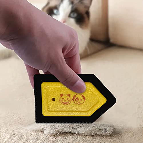 Funny Pet Hair Detailer (Pack of 2 with Gift Box) for Dog or Cat Lovers Unique Gift for Pet Owners, yellow, black, Compact - Image 2