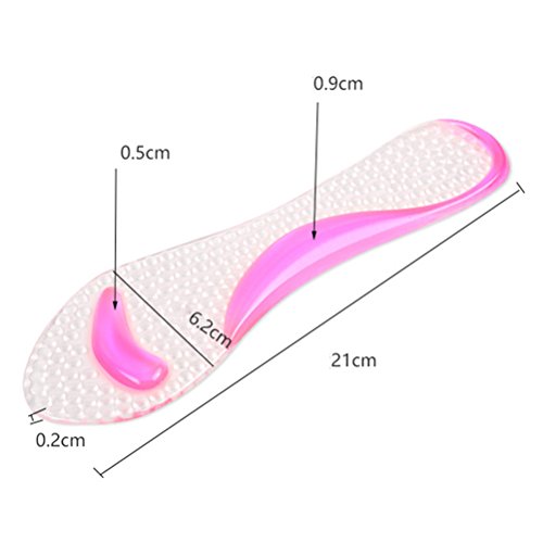 Palmilhas de gel de salto alto HEALLILY com suporte de arco de 3/4 de comprimento para sapatos, palm