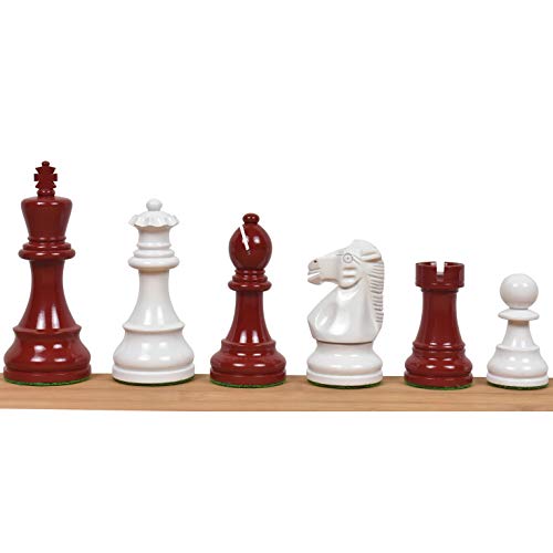 Jeu d'échecs Prime Staunton en buis laqué bordeaux le cadeau idéal pour passionnés