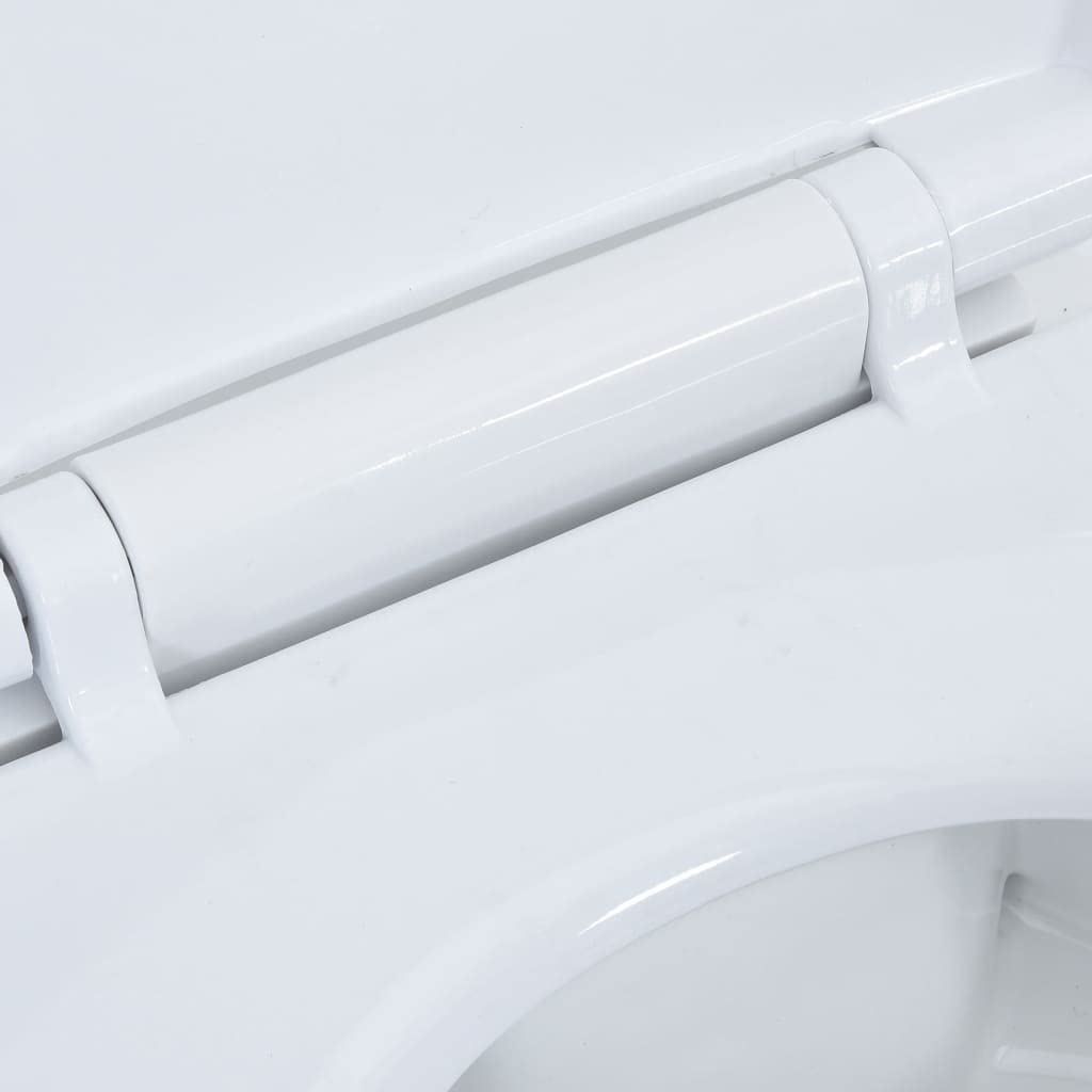 Willood Hohe Spülrandlose Toilette für Größere Menschen Senioren Soft-Close Absenkautomatik Stand WC Badezimmer 7cm Höher Keramik Weiß