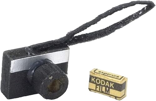 Cámara miniatura de casa de muñecas con película