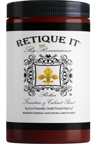 Retique It Chalk Furniture Paint By Renaissance Diy, 32 Fl Oz (Pack Of 1), 58 Venetian Red, 32 Ounces #TOP19