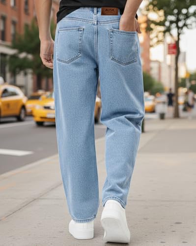 Image of AUSK Men's Regular Straight Fit Casual Jeans || Official Business wear Jeans for Men