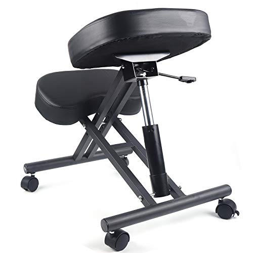 Miniatura 5 de Esyogen Silla Ergonómica Para Rodillas, Oficina Con Ruedas, Altura Regulable, Ortopédica, Para Apoyar Tus