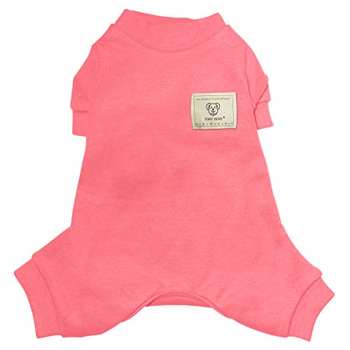 Tony Hoby Dog Pajamas, 4 Legged Dog Pajamas, Dog Jumpsuits Onesies With Thermal, Cotton Pet Clothes For Small Medium Dog (Pink, S) #TOP2