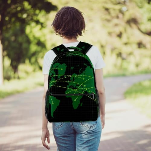 Sac de voyage décontracté imprimé vert pour sorties et weekend