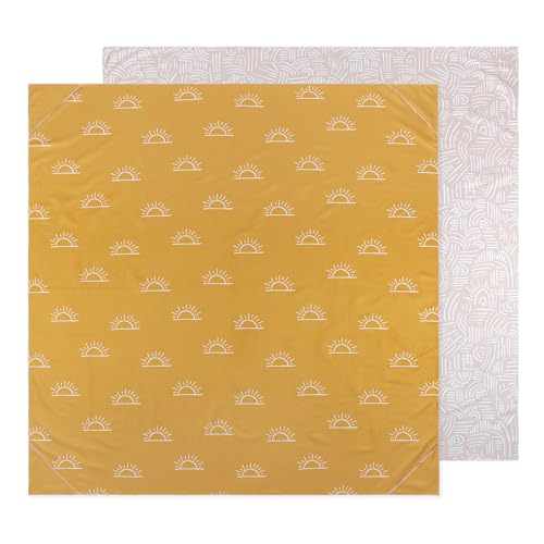Bumkins Throw Blanket Towel, Toddler, Kids and Baby, Travel, Beach, Picnic, Outdoor Indoor Play, Soft, Lightweight, Microfiber Resists Sand and Debris, Reversible, 58in x 58in – Desert Boho