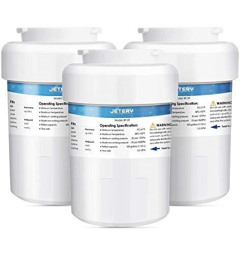 JETERY NSF/ANSI-42 Certified GE MWF Refrigerator Water Filter Replacement, Smartwater Fridge Cartridge Compatible for GE MWFA, MWFP, GWF, GWFA, GWF06, 46-9991, Pack of 3