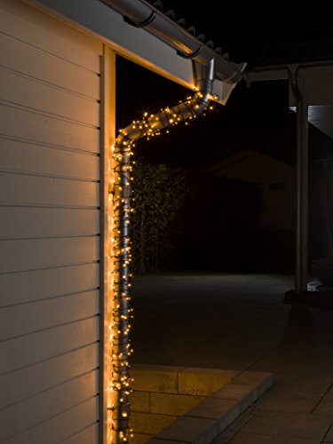 LED Lichterkette Konstsmide 3613-800 mit 200 bernsteinfarbenen Dioden